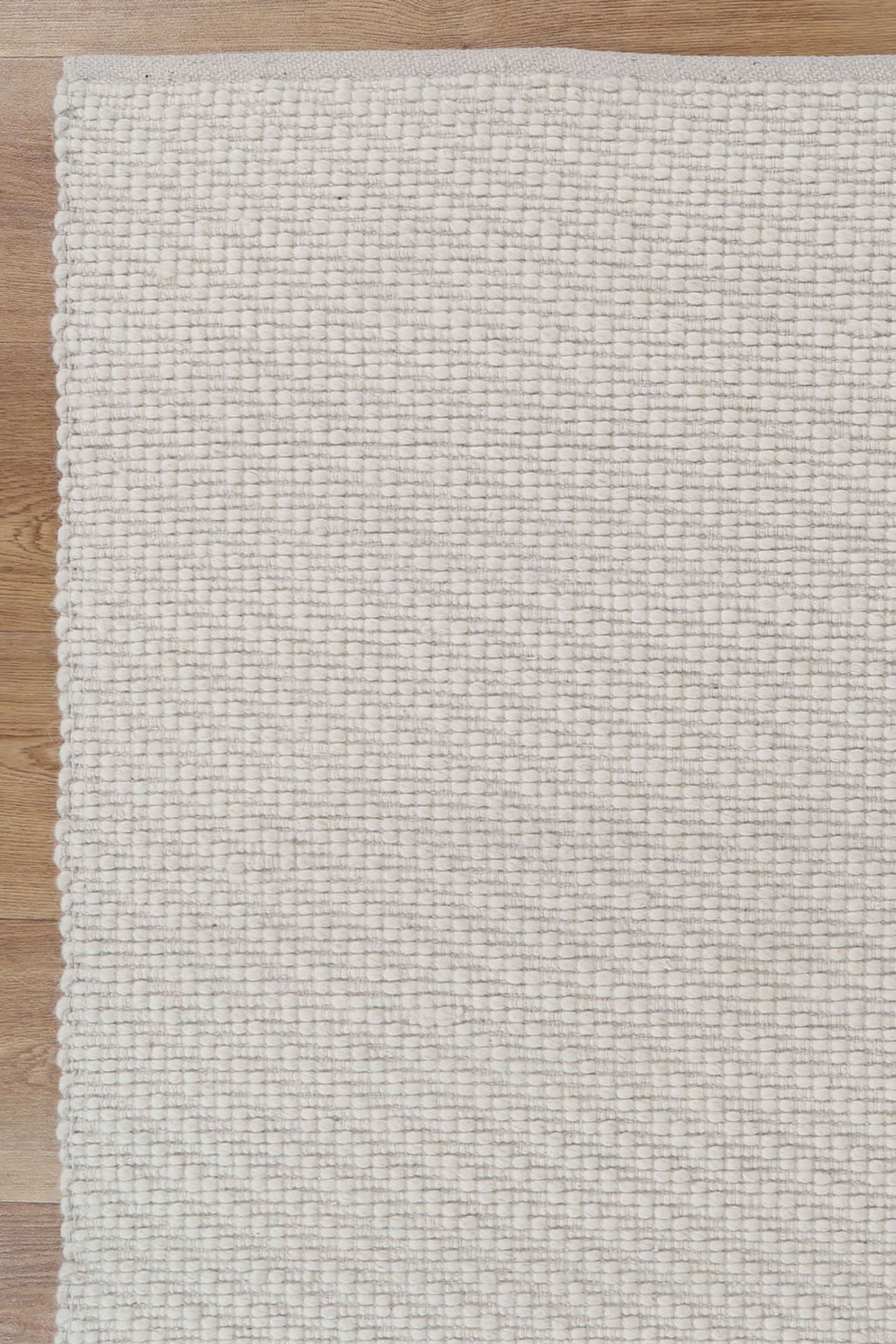 Basalt Ivory Wool Blend Textured Rug wool rug – product view 2