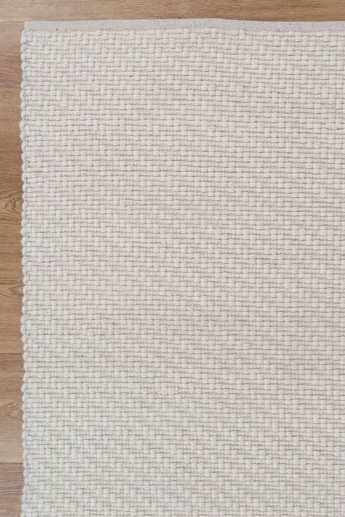 Basalt Ivory Wool Blend Textured Rug wool rug – product view 2