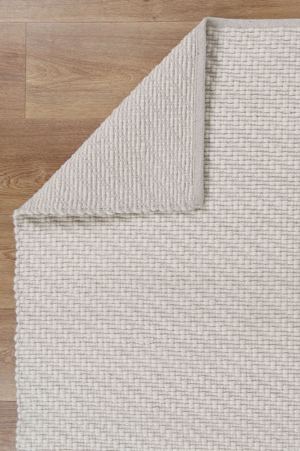 Basalt Ivory Wool Blend Textured Rug wool rug – product view 3