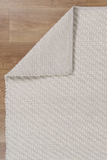 Basalt Ivory Wool Blend Textured Rug wool rug – product view 3