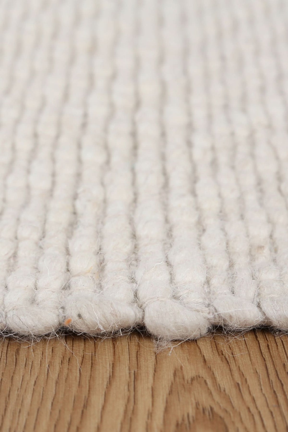 Basalt Ivory Wool Blend Textured Rug wool rug – product view 4