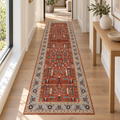 Anatolian Heritage Medallion rug 80 x 300 cm styled in a bright hallway