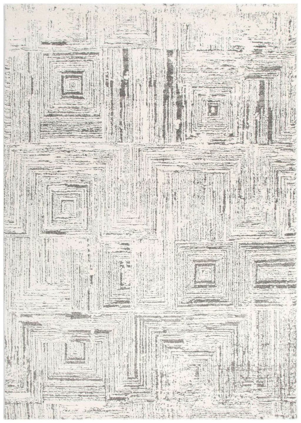 Serene Geometric Grey Rug - N008 — detail 2