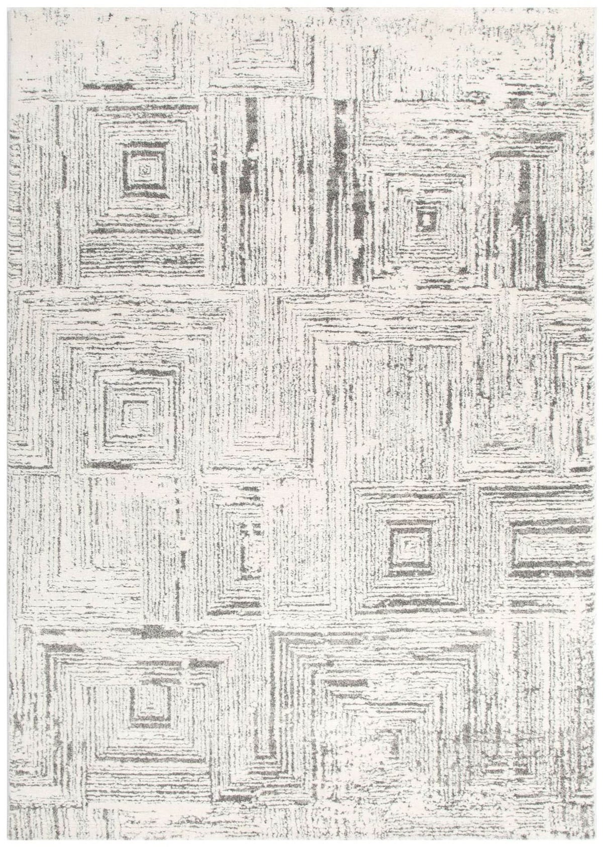 Serene Geometric Grey Rug - N008 — detail 2