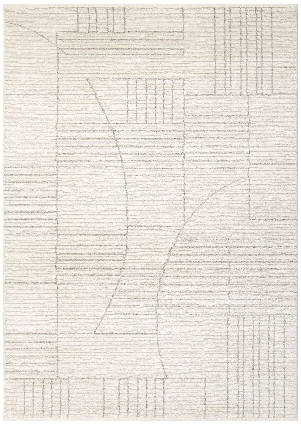 Serene Geometric Cream Rug - N001 — detail 2