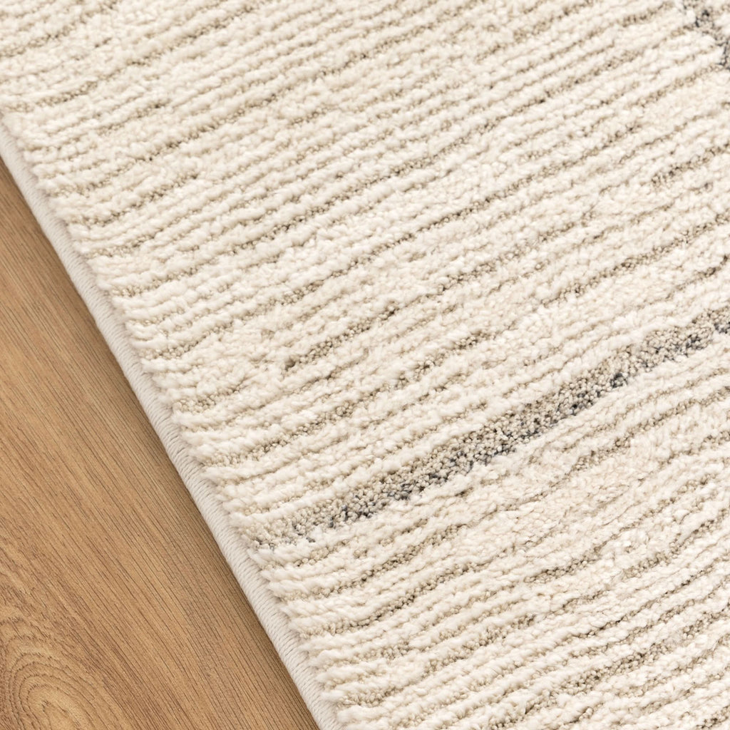 Serene Geometric Cream Rug - N001 — detail 6