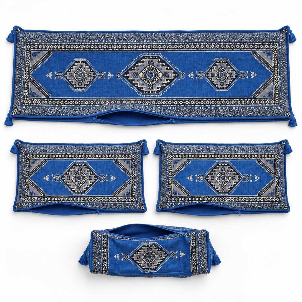 Blue Palace Arabic sofa covers only – four-piece set without foam