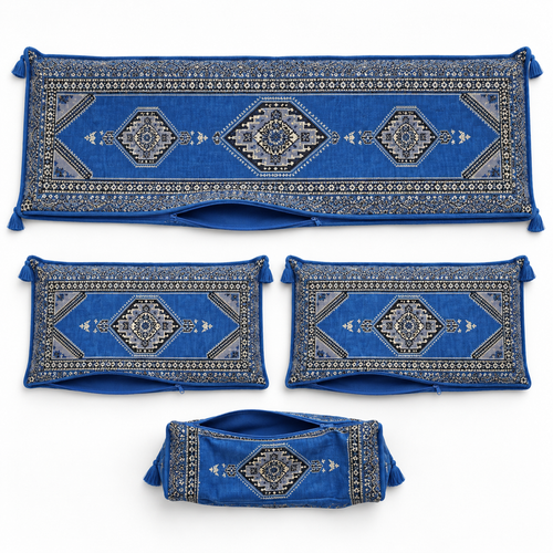 Blue Palace Arabic sofa covers only – four-piece set without foam