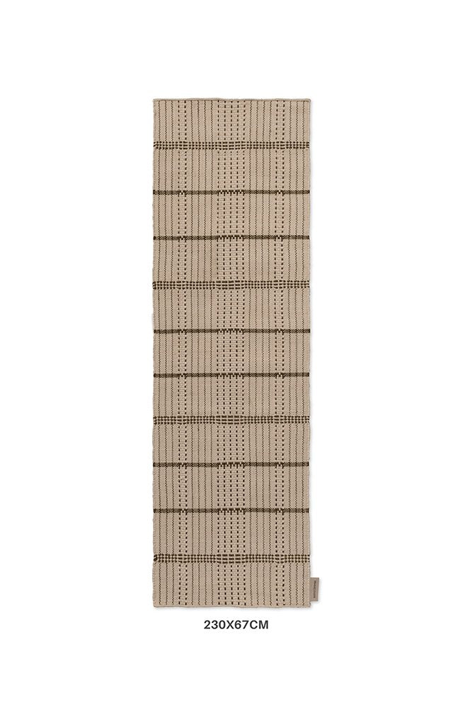 Brink & Campman Zonara Olive Stitch Outdoor Runner 495707