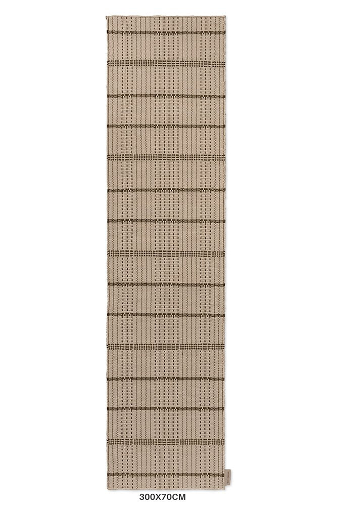 Brink & Campman Zonara Olive Stitch Outdoor Runner 495707