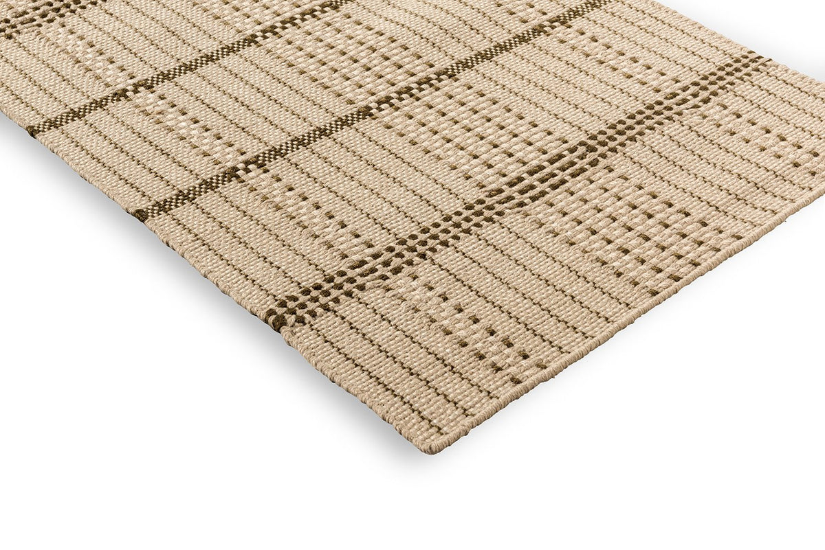Brink & Campman Zonara Olive Stitch Outdoor Runner 495707