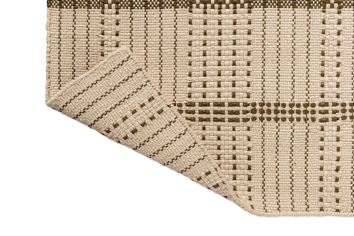 Brink & Campman Zonara Olive Stitch Outdoor Runner 495707