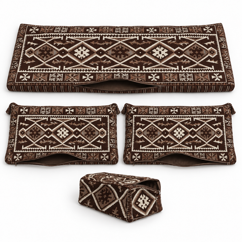 Brown Serenity Arabic sofa covers only – four-piece set without foam