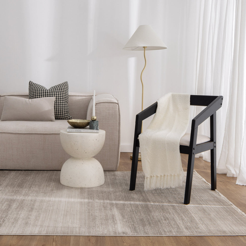 Palazzo Stripe Beige Rug - CH02 — room or full rug view