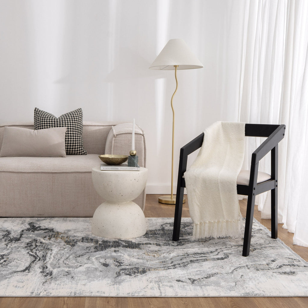 Palazzo Marble Grey Rug - CH04 — room or full rug view