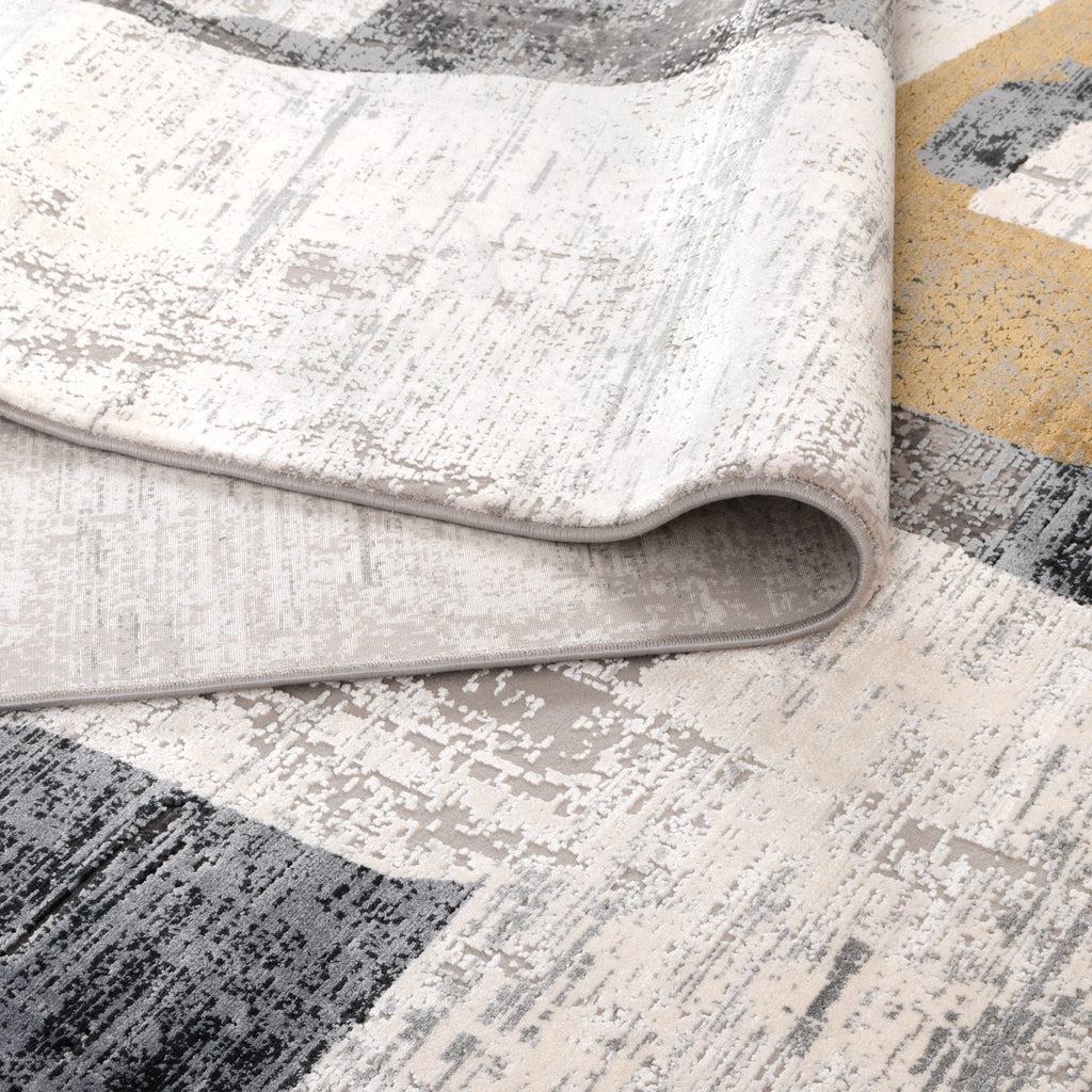 Palazzo Shapes Grey Gold Rug - CH06 — detail 4