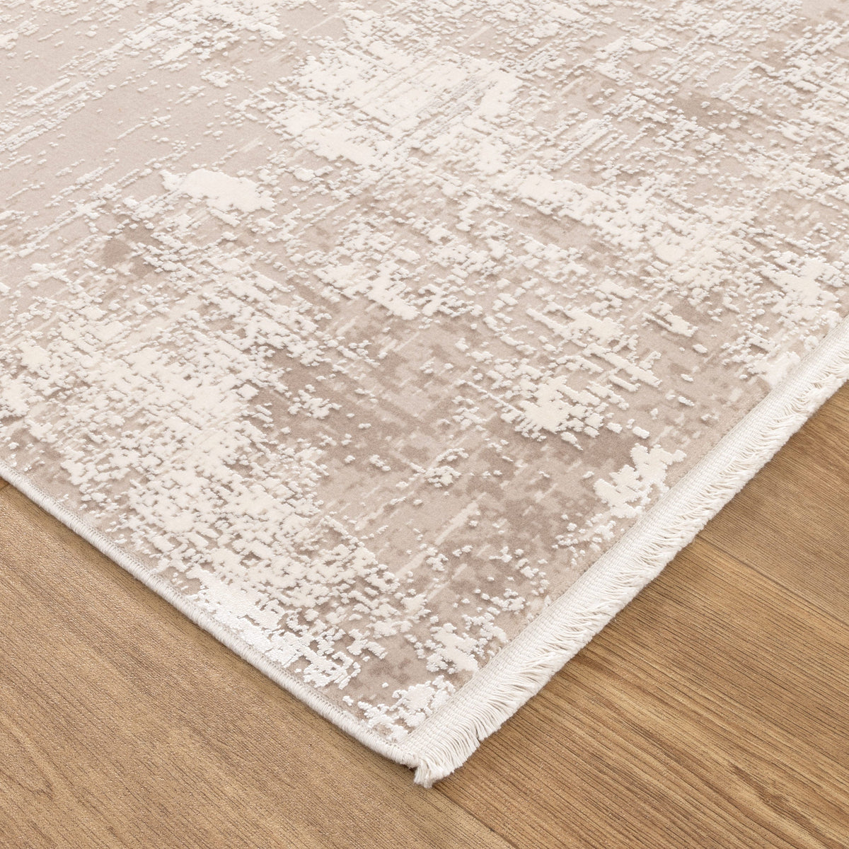 Palazzo Distressed Beige and White Rug - CH07 — detail 3