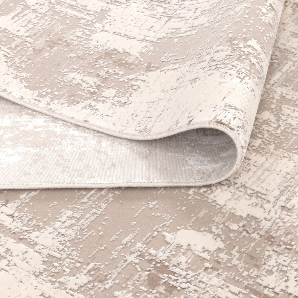Palazzo Distressed Beige and White Rug - CH07 — detail 4