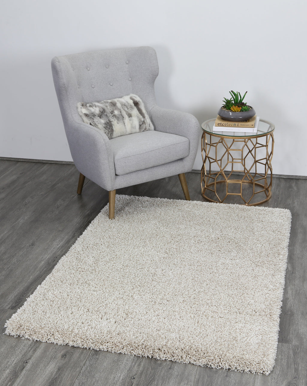 Opulenza SHAGGY 5500 65 CREAM — room or full rug view