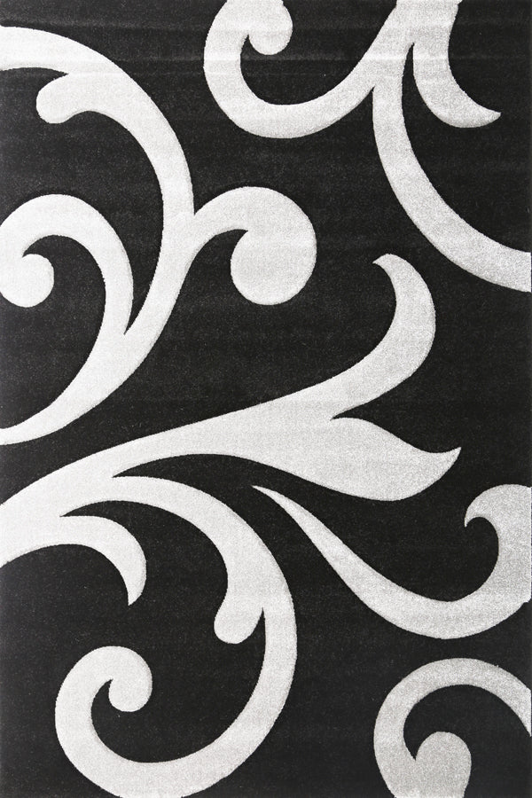 Aurelia 8328 BLACK-GREY — room or full rug view