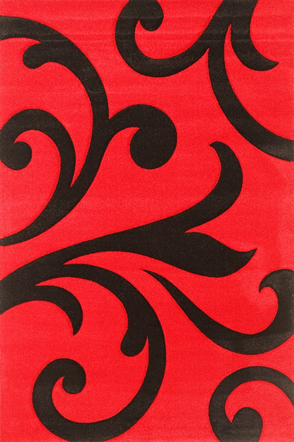 Aurelia 8328 RED-BLACK — room or full rug view