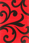Aurelia 8328 RED-BLACK — room or full rug view