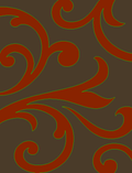 Aurelia 8328 BROWN-RED — room or full rug view