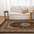 Sarmaya H001 Black — room or full rug view