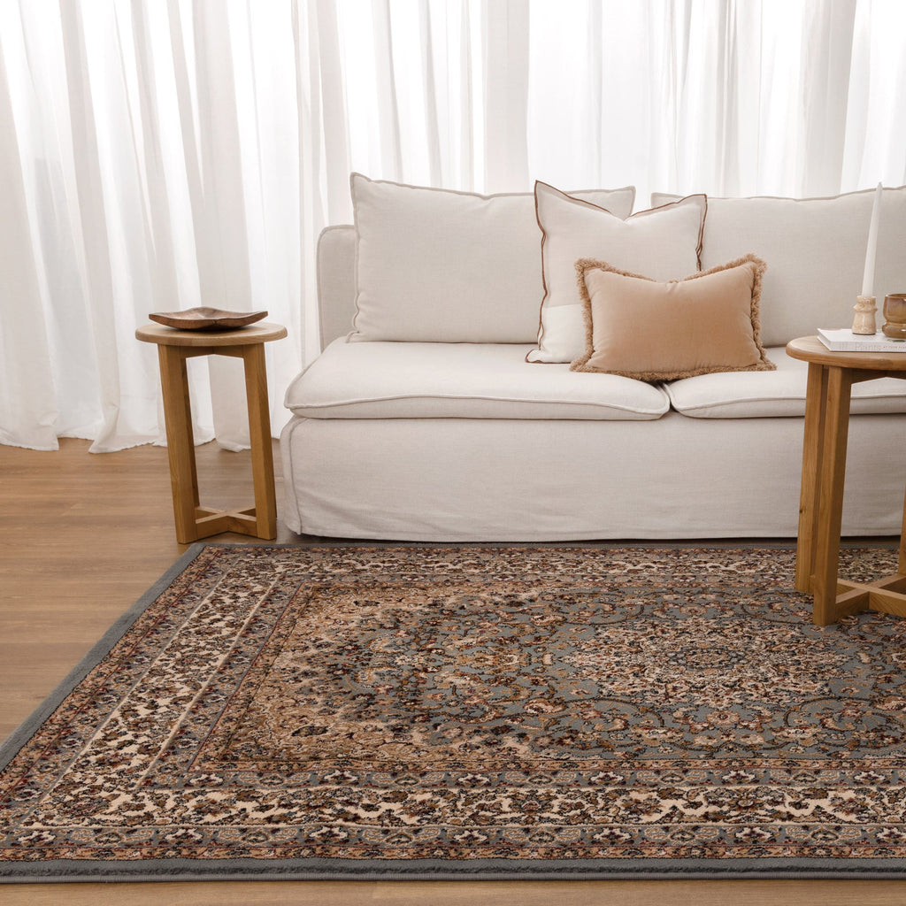 Sarmaya H002 Blue — room or full rug view