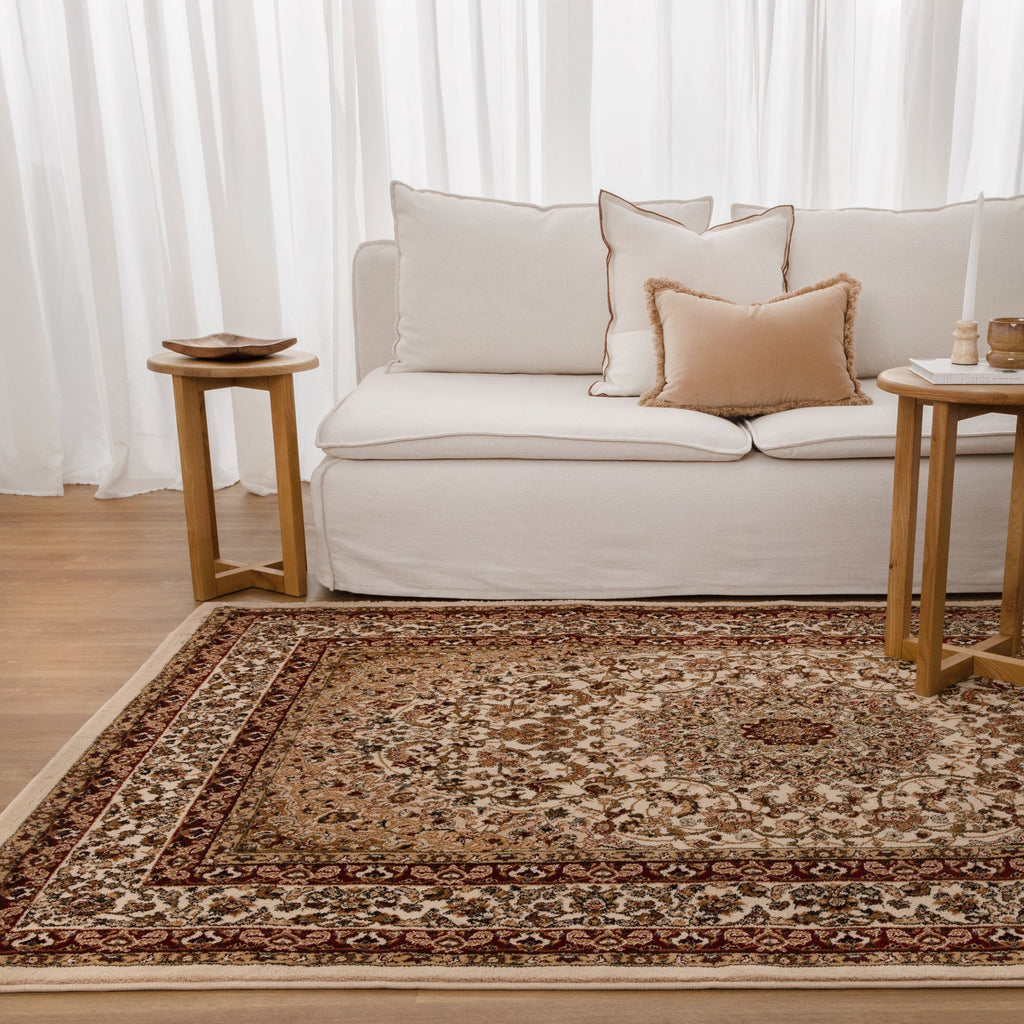 Sarmaya H003 Cream — room or full rug view