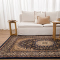 Sarmaya H005 Navy — room or full rug view