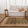 Sarmaya H010 Green — room or full rug view