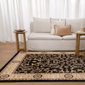 Sarmaya H013 Black — room or full rug view