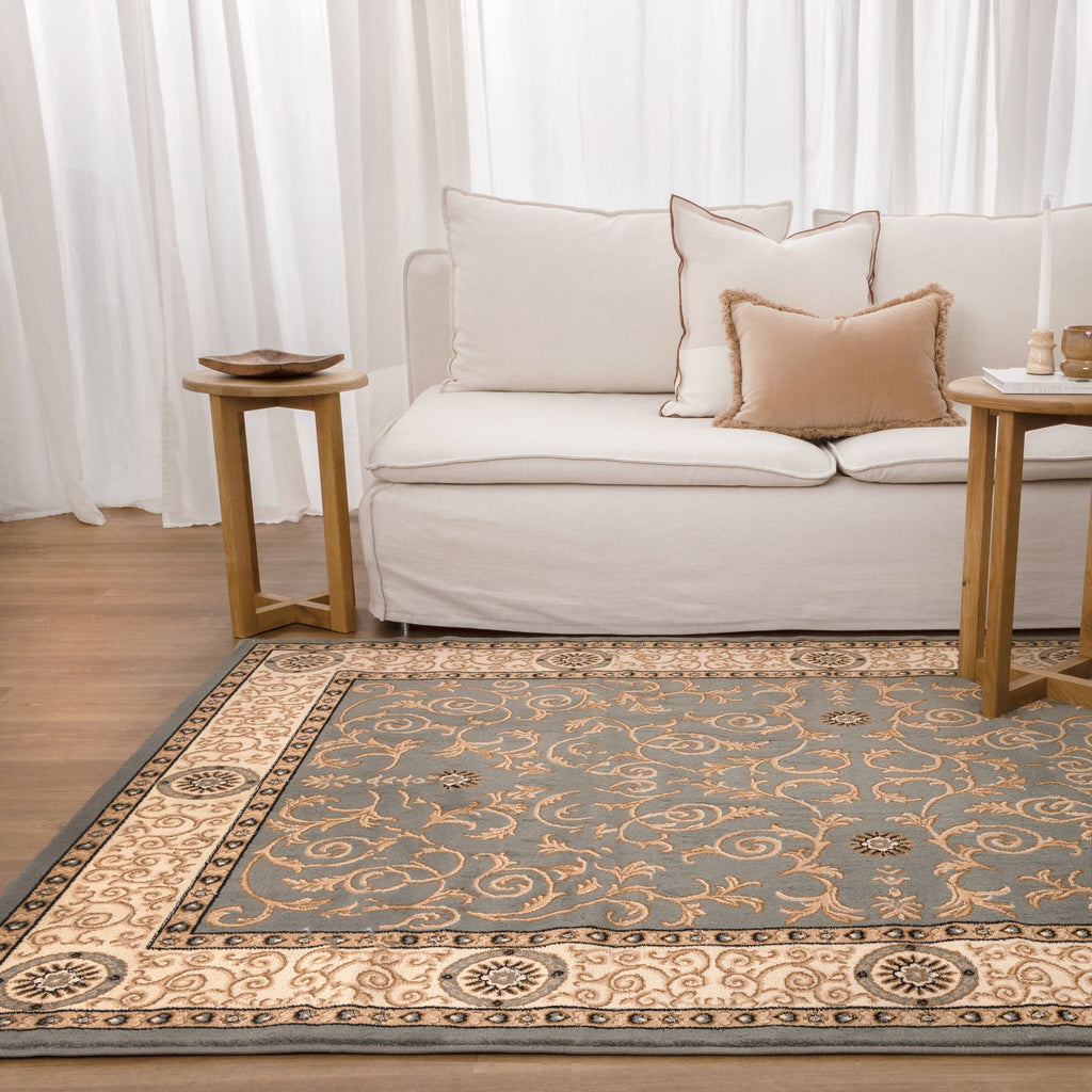 Sarmaya H016 Blue — room or full rug view