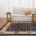 Sarmaya H017 Navy — room or full rug view