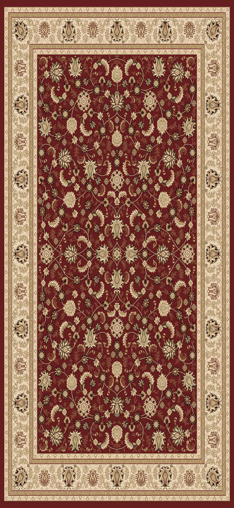 Mehrava 12679 RED (010) — room or full rug view