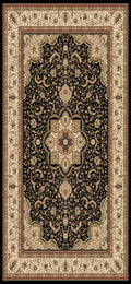 Mehrava 3891 BLACK(091) — room or full rug view