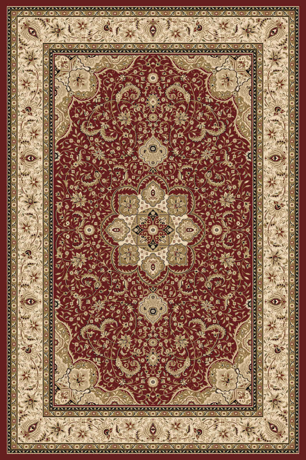 Mehrava 3891 RED(011) — room or full rug view