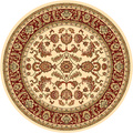 Ravello Circle 500 Cream/Red — room or full rug view