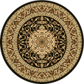 Ravello Circle 600 Black — room or full rug view