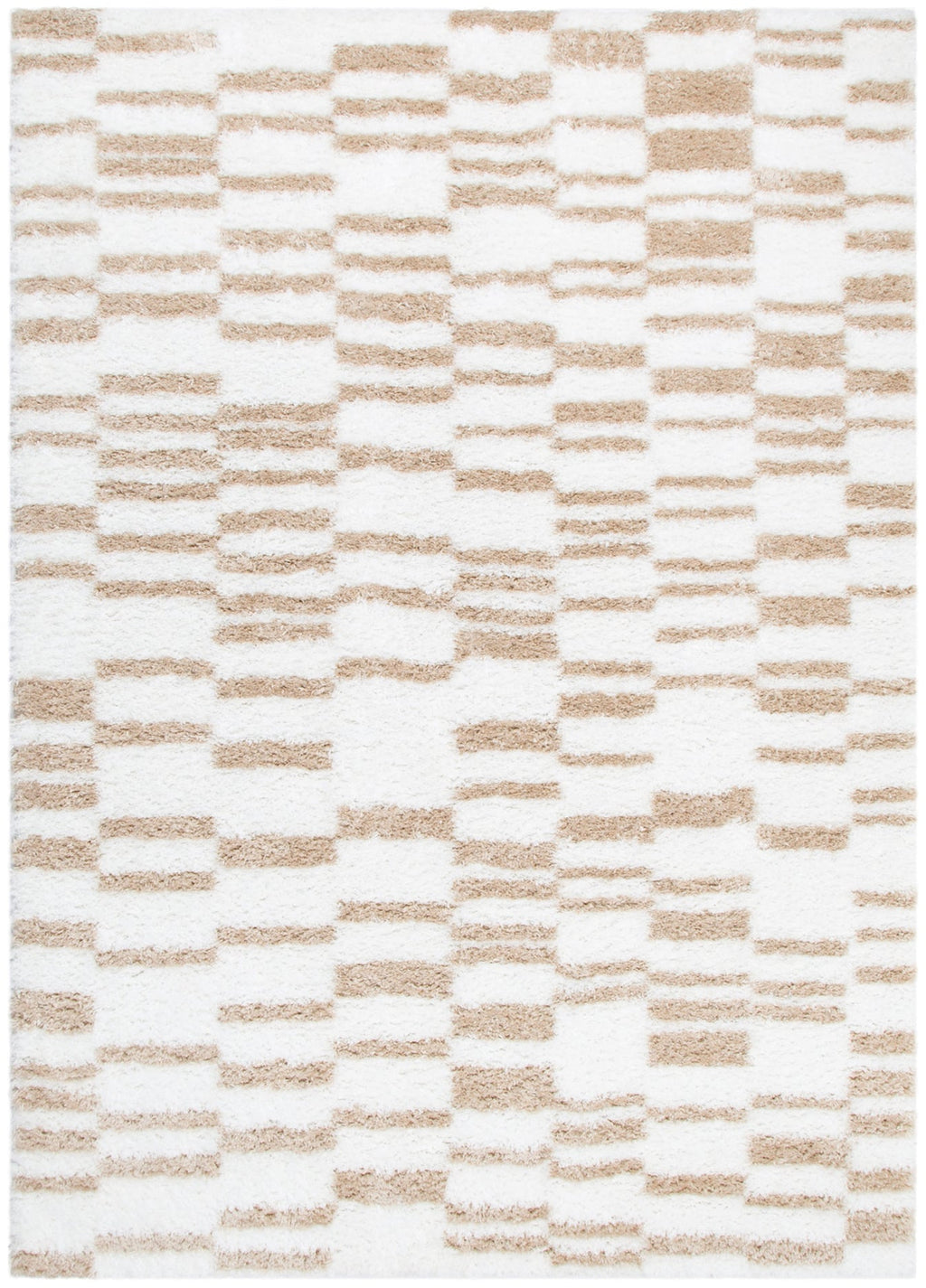 Castello Lines Beige Shaggy Rug - MADRID05 — detail 2