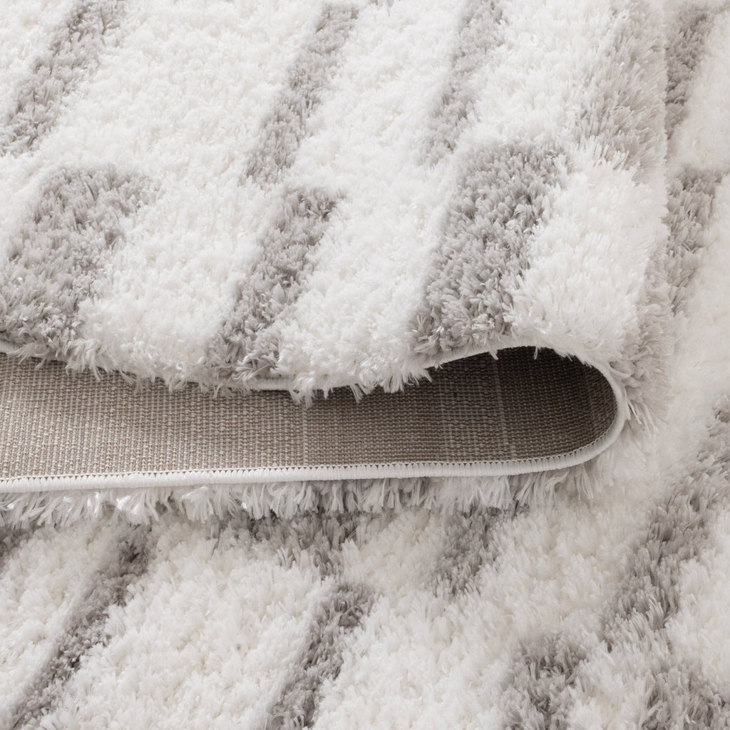 Castello Lines Grey Shaggy Rug - MADRID04 — detail 4