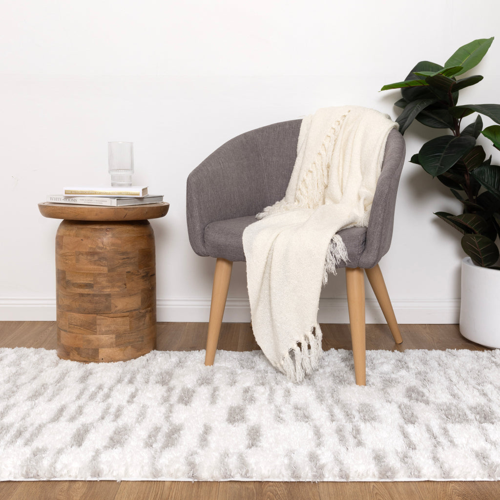 Castello Lines Grey Shaggy Rug - MADRID04 — detail 7