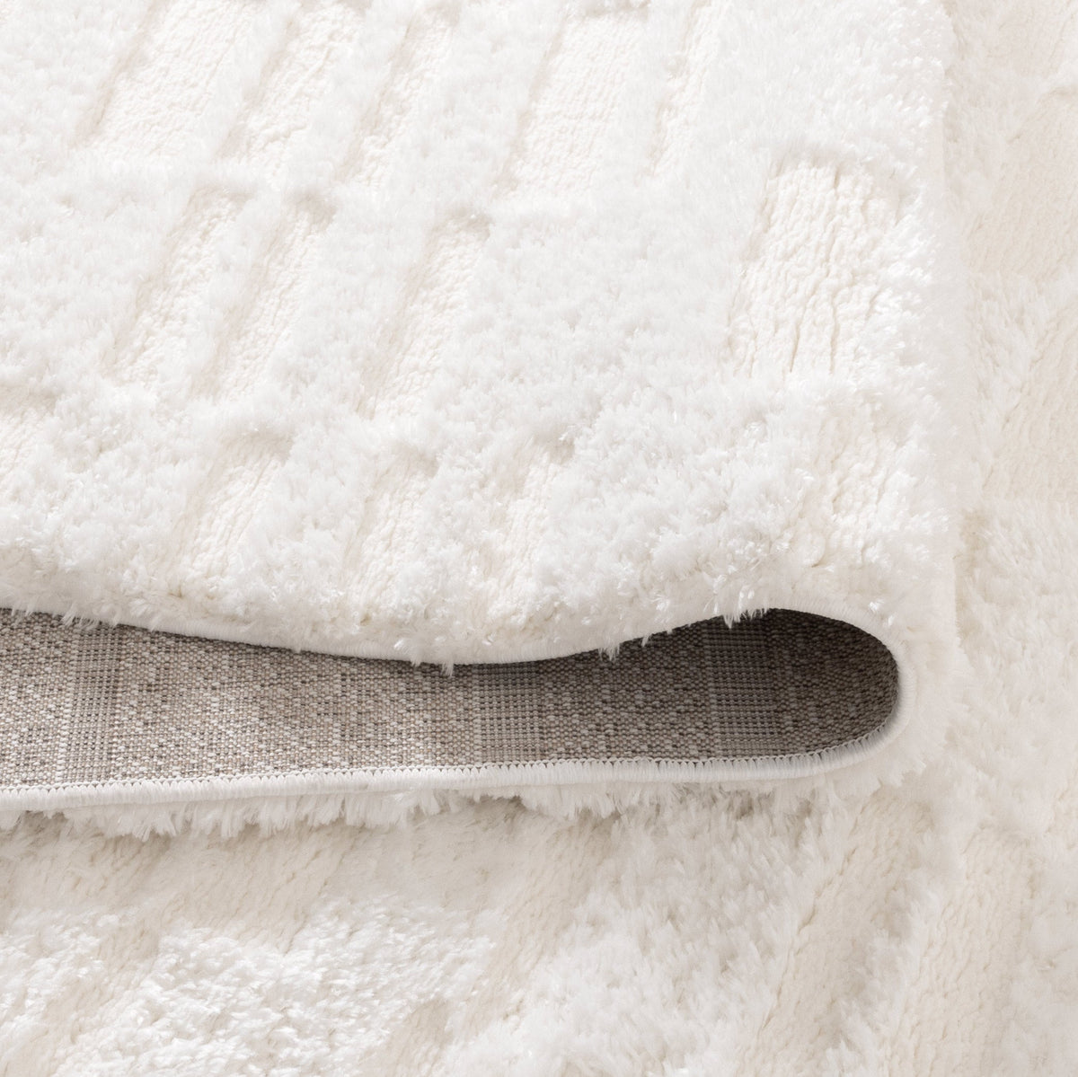 Castello Lines Ivory Shaggy Rug - MADRID06 — detail 4