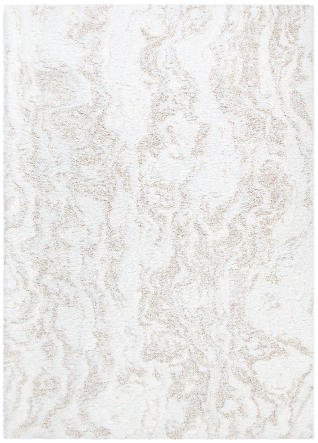 Castello Watercolour Ivory & Beige Shaggy Rug - MADRID03 — detail 2