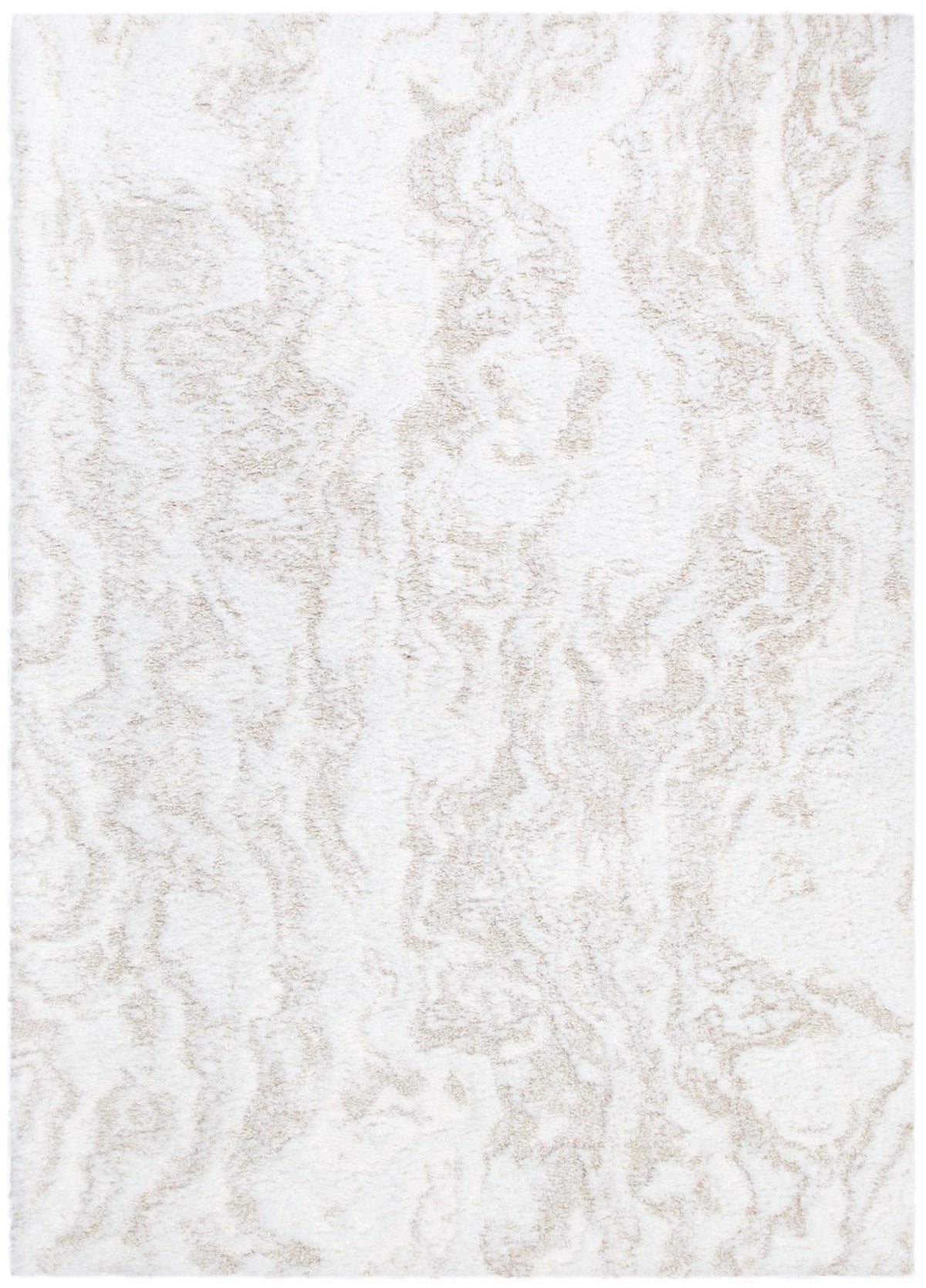 Castello Watercolour Ivory & Beige Shaggy Rug - MADRID03 — detail 2