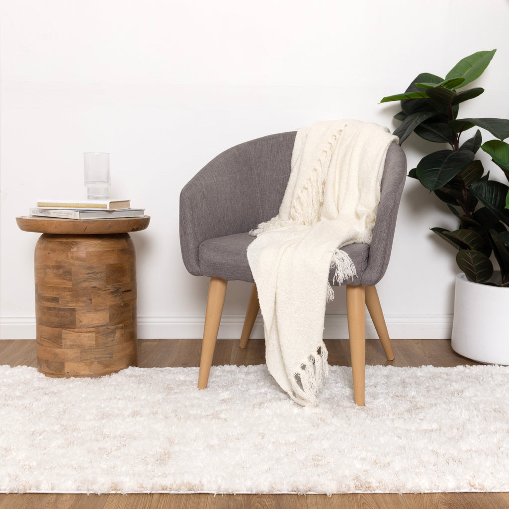Castello Watercolour Ivory & Beige Shaggy Rug - MADRID03 — detail 8