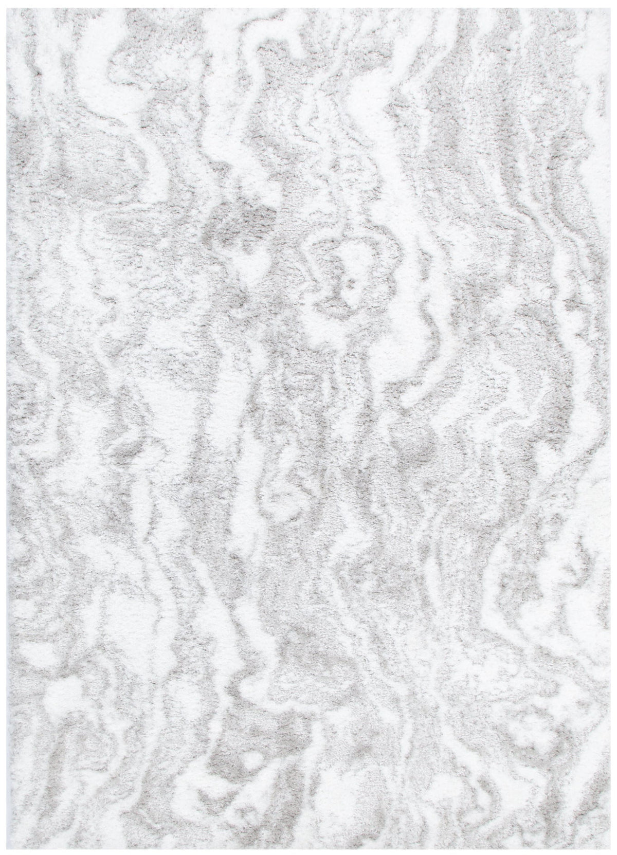 Castello Watercolour Grey Shaggy Rug - MADRID02 — detail 2