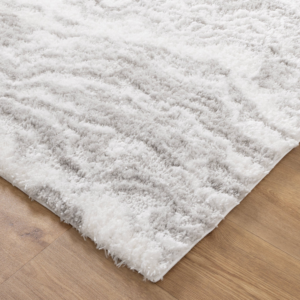 Castello Watercolour Grey Shaggy Rug - MADRID02 — detail 3