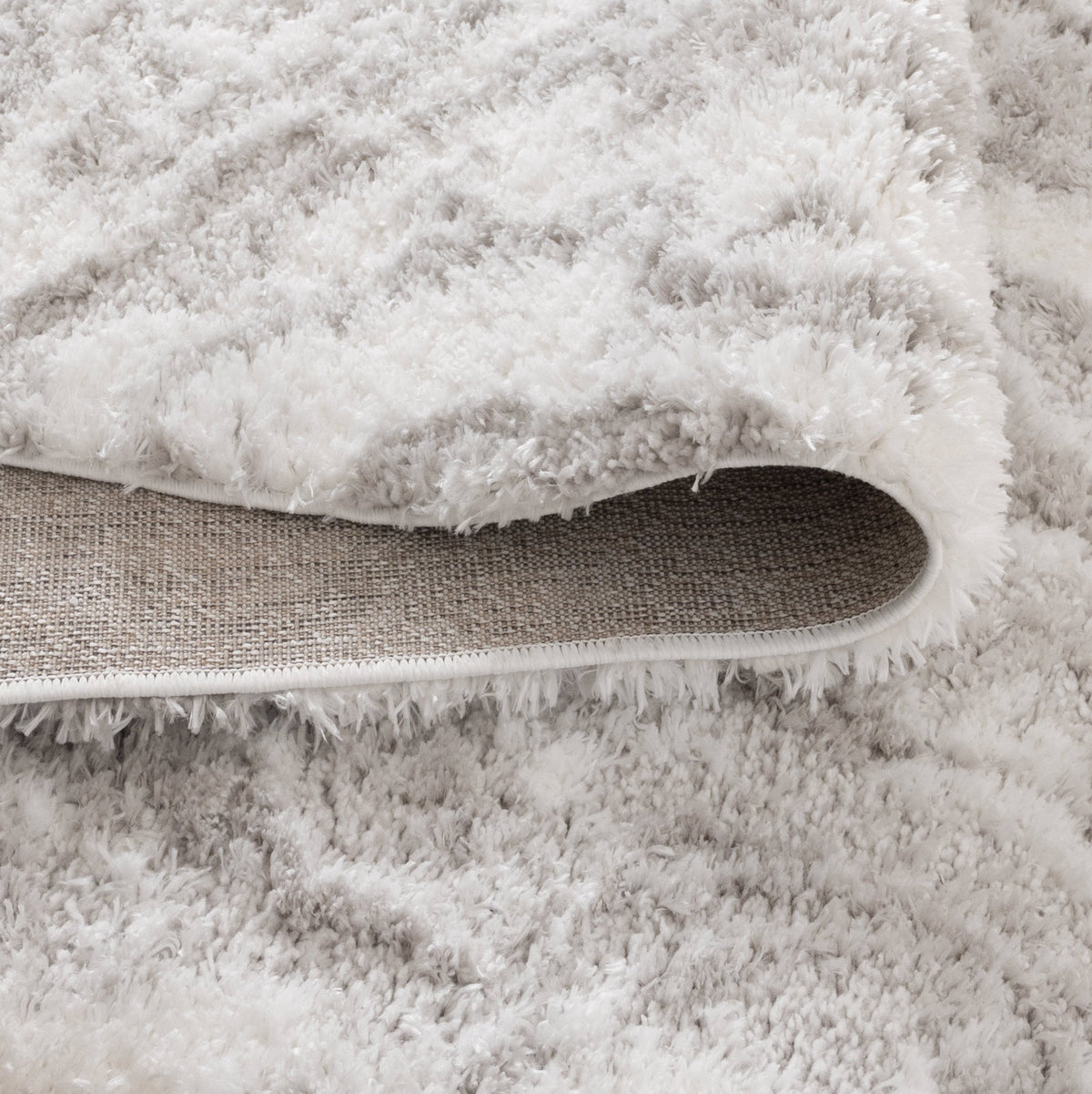 Castello Watercolour Grey Shaggy Rug - MADRID02 — detail 4